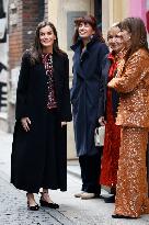 Queen Letizia At APPRAMP Headquarters - Madrid