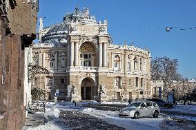 Odesa in snow