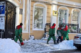 Odesa in snow