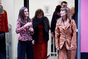 Queen Letizia Visits The APRAMP Headquarters - Madrid
