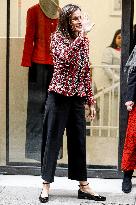 Queen Letizia Visits The APRAMP Headquarters - Madrid