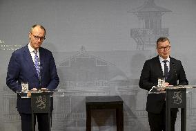 CDU party leader Friedrich Merz meets with Finnish Prime Minister in Helsinki
