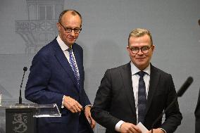 CDU party leader Friedrich Merz meets with Finnish Prime Minister in Helsinki