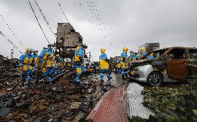 Aftermath of strong quake in central Japan