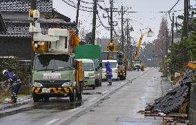 Aftermath of strong quake in central Japan