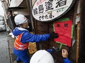 Aftermath of strong quake in central Japan