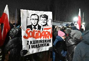 Protest Against Detention Of Two MPs - Warsaw