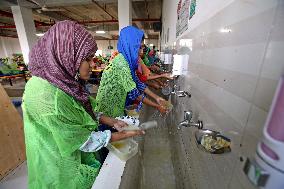 Worker Having Food In A Garments Factory - Dhaka