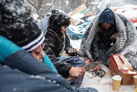 Homeless People Refuse To Leave The Encampment - Canada