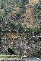Aftermath of strong earthquake in central Japan