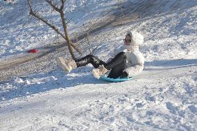 Sledding in Odesa