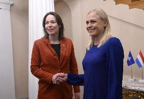 Dutch Foreign Minister Hanke Bruins Slot visits Helsinki