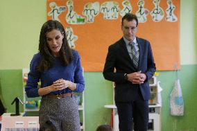 Royals Visit To Gumersindo Azcarate School - Madrid