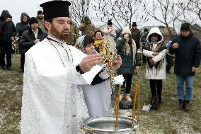 Blessing of water in Kyiv Region