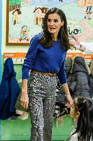 Royals Visit To Gumersindo Azcarate School - Madrid