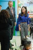 Royals Visit To Gumersindo Azcarate School - Madrid