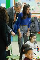 Royals Visit To Gumersindo Azcarate School - Madrid