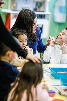 Royals Visit To Gumersindo Azcarate School - Madrid