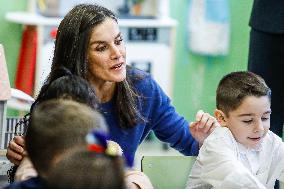 Royals Visit To Gumersindo Azcarate School - Madrid