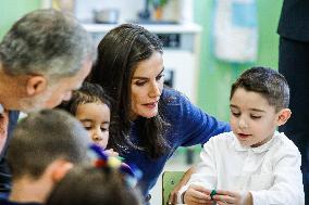 Royals Visit To Gumersindo Azcarate School - Madrid