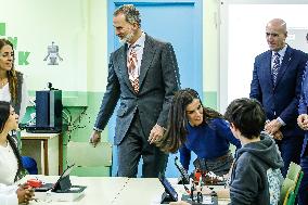 Royals Visit To Gumersindo Azcarate School - Madrid