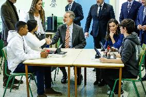 Royals Visit To Gumersindo Azcarate School - Madrid