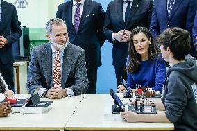 Royals Visit To Gumersindo Azcarate School - Madrid