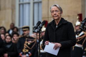 Handover Ceremony For France's New Prime Minister Gabriel Attal