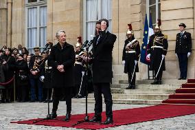 Handover Ceremony For France's New Prime Minister Gabriel Attal