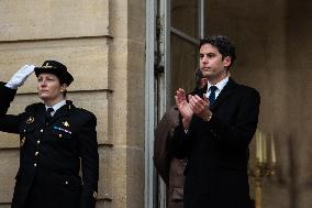 Handover Ceremony For France's New Prime Minister Gabriel Attal