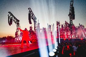 The Weeknd Performs During The After Hours Til Dawn Tour In Milan