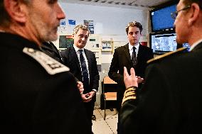 Newly appointed French Prime Minister Gabriel Attal during a visit to Ermont-Eaubonne police station - Ermont