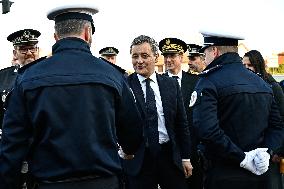 Newly appointed French Prime Minister Gabriel Attal during a visit to Ermont-Eaubonne police station - Ermont