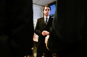 Newly appointed French Prime Minister Gabriel Attal during a visit to Ermont-Eaubonne police station - Ermont