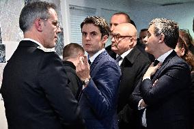 Newly appointed French Prime Minister Gabriel Attal during a visit to Ermont-Eaubonne police station - Ermont