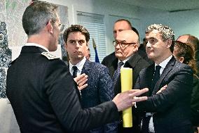 Newly appointed French Prime Minister Gabriel Attal during a visit to Ermont-Eaubonne police station - Ermont