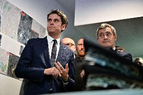 Newly appointed French Prime Minister Gabriel Attal during a visit to Ermont-Eaubonne police station - Ermont