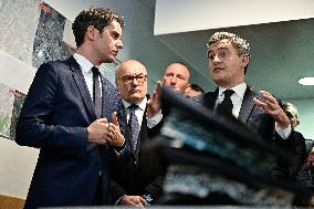 Newly appointed French Prime Minister Gabriel Attal during a visit to Ermont-Eaubonne police station - Ermont