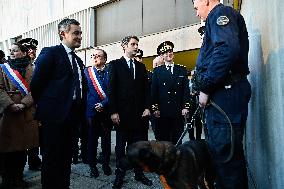 Newly appointed French Prime Minister Gabriel Attal during a visit to Ermont-Eaubonne police station - Ermont