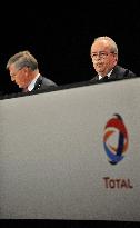General shareholders' meeting of French oil company Total - Paris