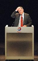 Chairman and Chief Executive Officer of the French oil company Total Thierry Desmarest presents the 2005 results in Paris