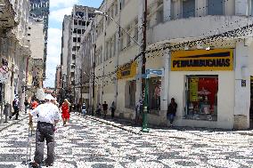 Movement of people in the Center of Curitiba PR