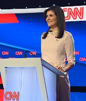 Nikki Haley And Ron DeSantis At CNN Republican Presidential Primary Debate