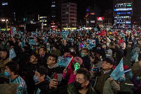 Taiwan Presidential Election Taiwan People's Party Rally