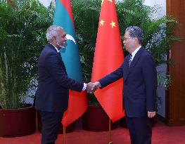 CHINA-BEIJING-ZHAO LEJI-MALDIVIAN PRESIDENT-MEETING (CN)