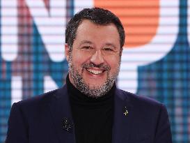 Matteo Salvini At TV Show - Rome