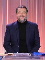 Matteo Salvini At TV Show - Rome