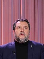 Matteo Salvini At TV Show - Rome