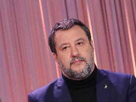 Matteo Salvini At TV Show - Rome