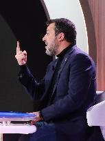 Matteo Salvini At TV Show - Rome